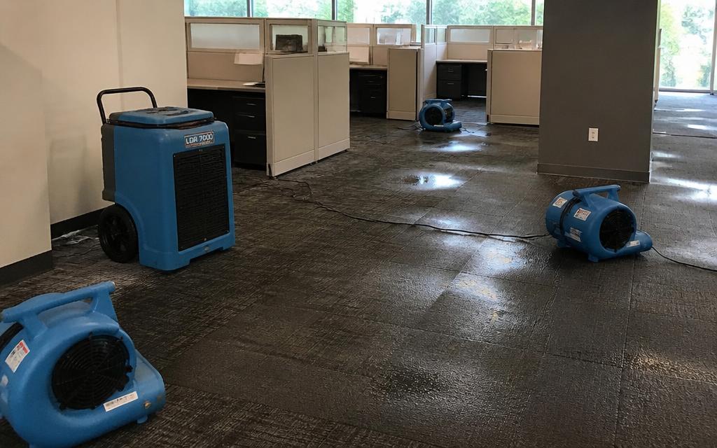 Commercial water damage drying equipment for Denver properties