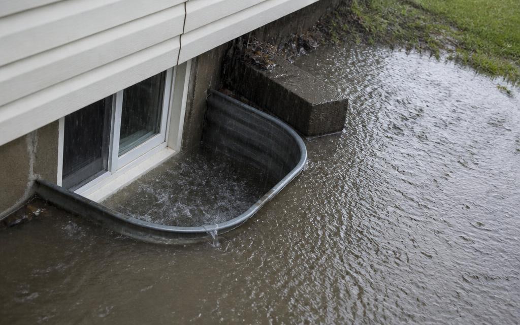 Storm water damage cleanup after basement water intrusion in Denver